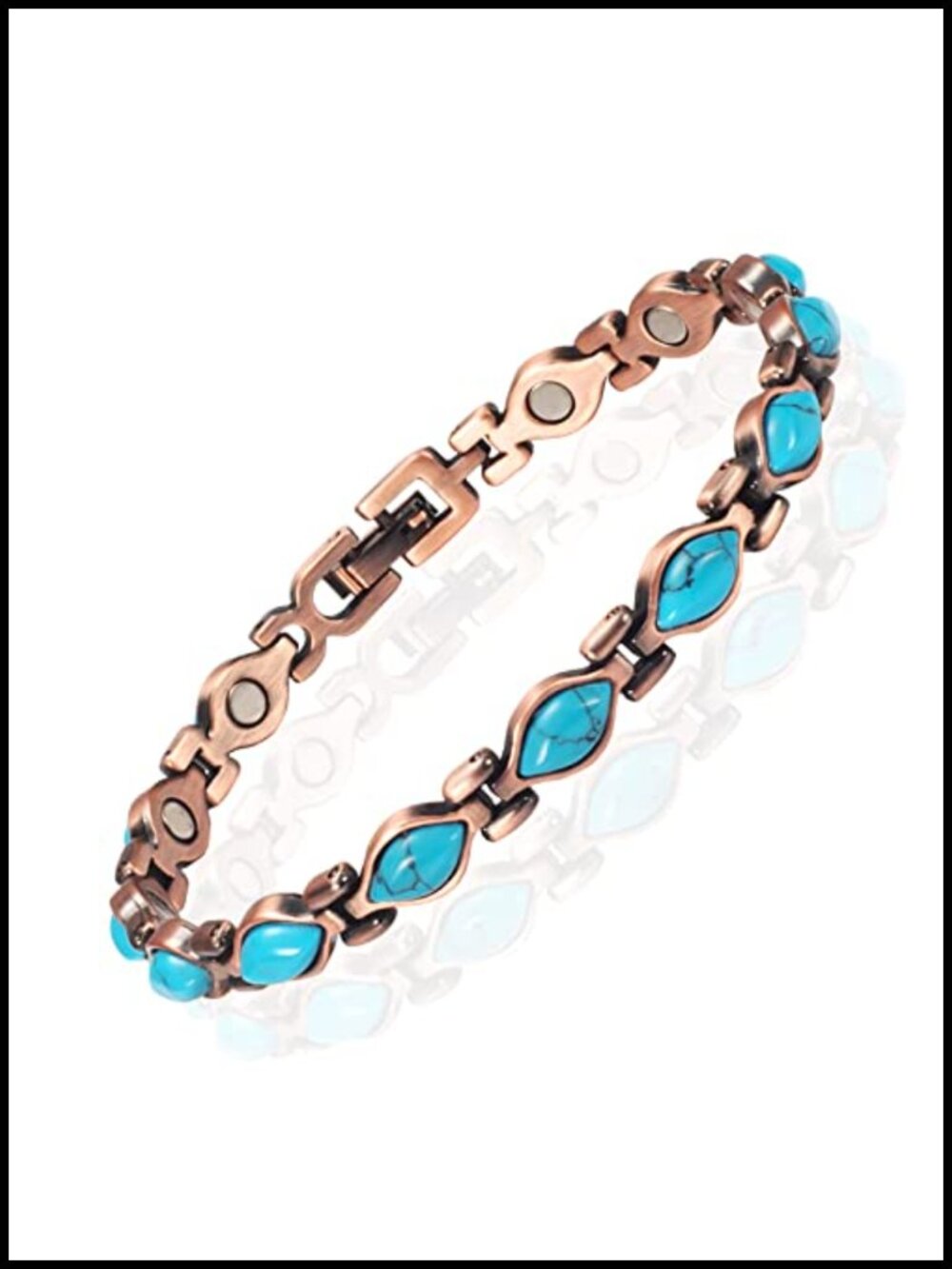 Pure Copper Magnetic Bracelet with Magnets, Adjustable, Fashion Wristband